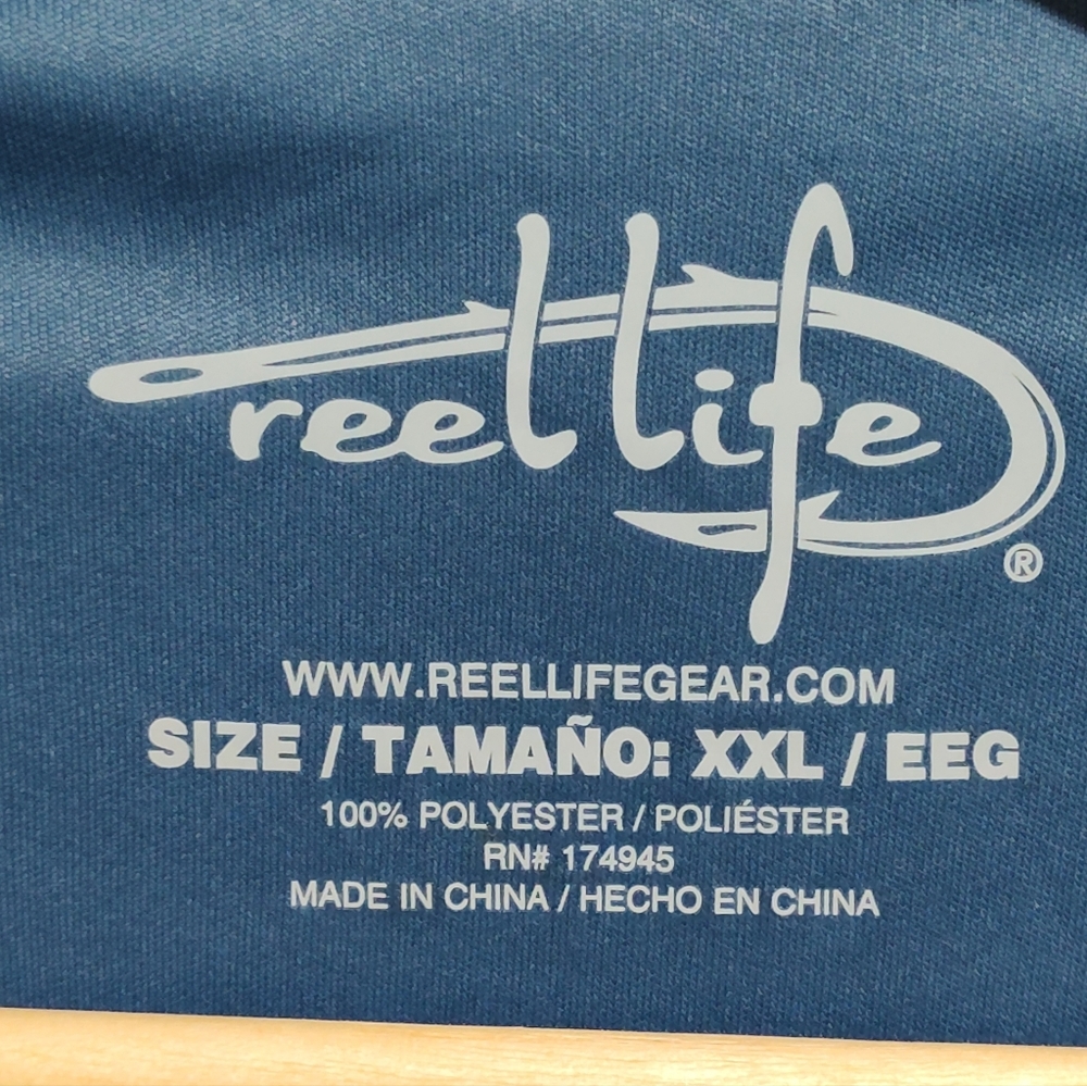 Reel Life Men’s Sun Protection Swimming/Outdoor Long Sleeve Shirt, Size XXL - Picture 3 of 9
